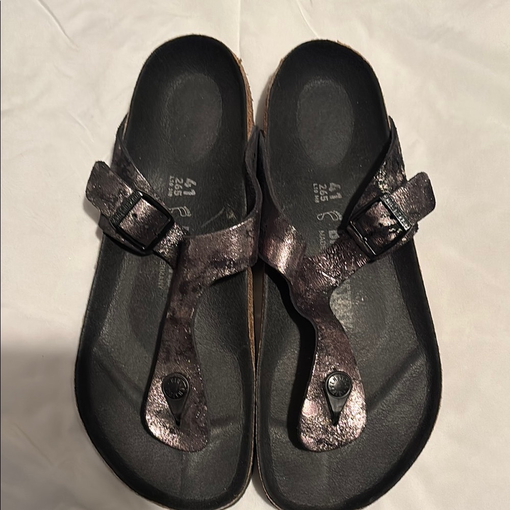 Black Metallic Sandals Birkenstock